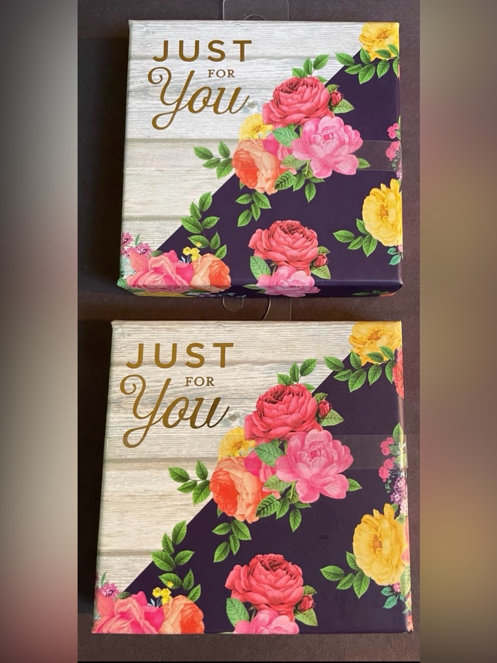 2 “Just For You” Floral Gift Card Boxes
